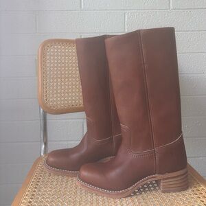 Practically New Frye Campus Boots 14L in Saddle